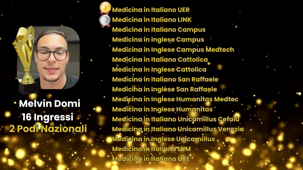 ammissione medicina melvin domi