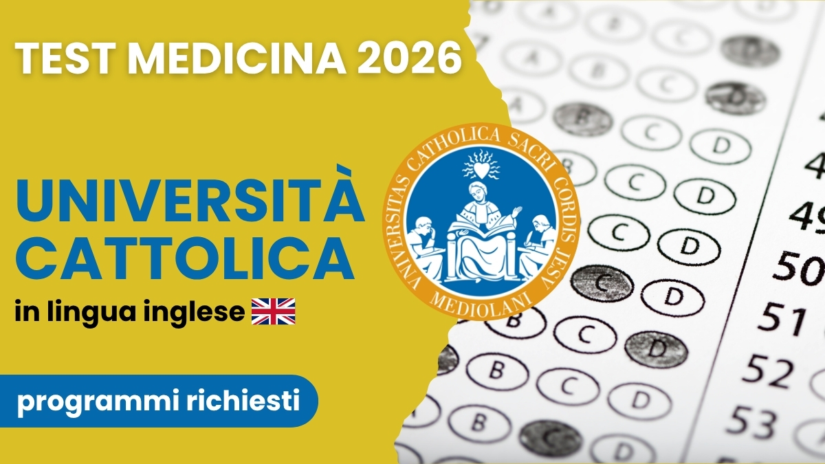 Test di Medicina 2026 - Cattolica in inglese