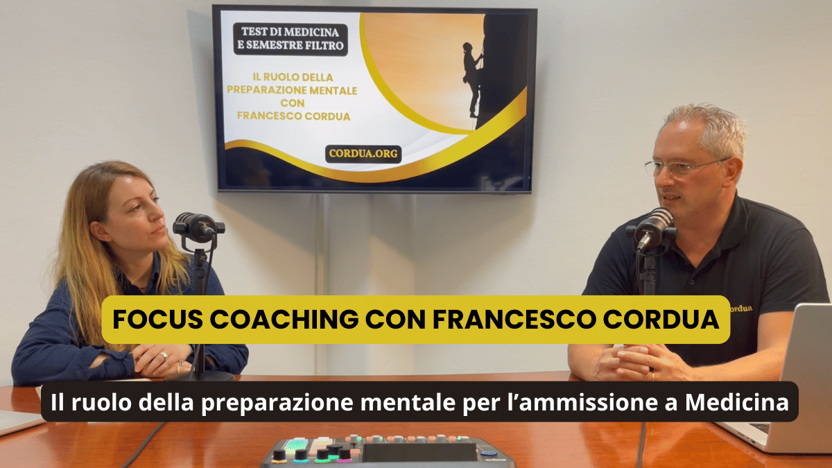 Coaching test medicina semestre filtro francesco Cordua